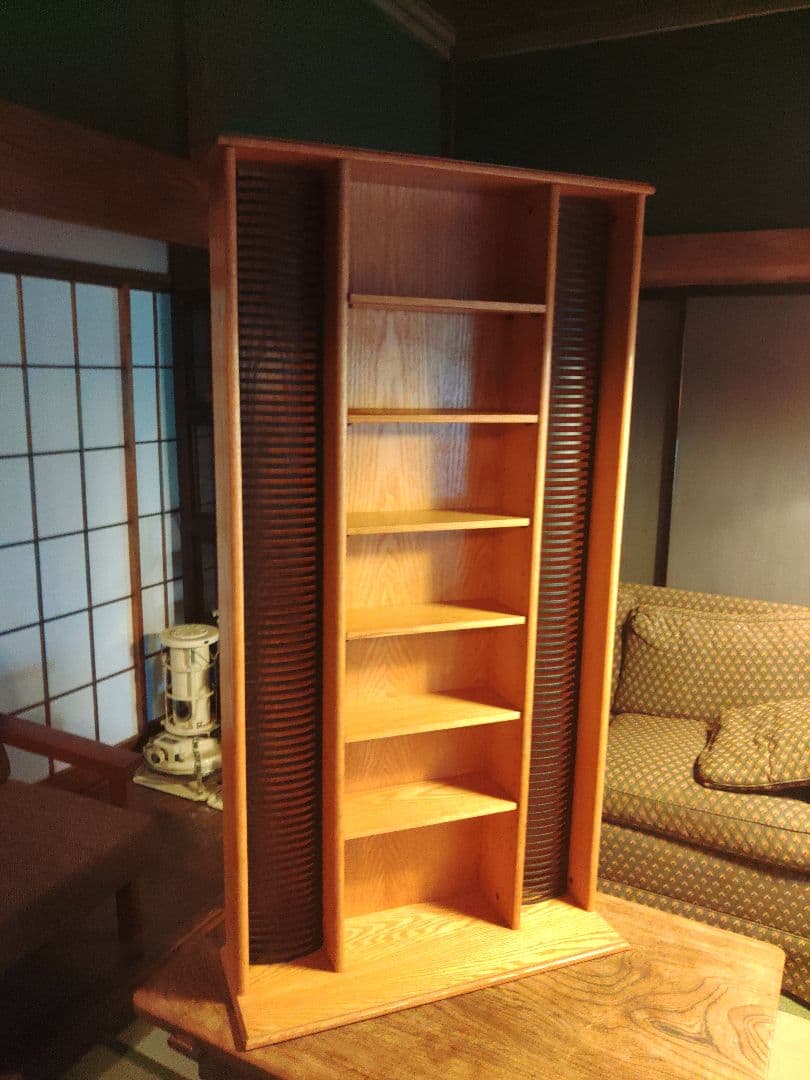 希少　CDラック　DVDラック　ナチュラルウッド　本棚 シェルフ　オーダー
