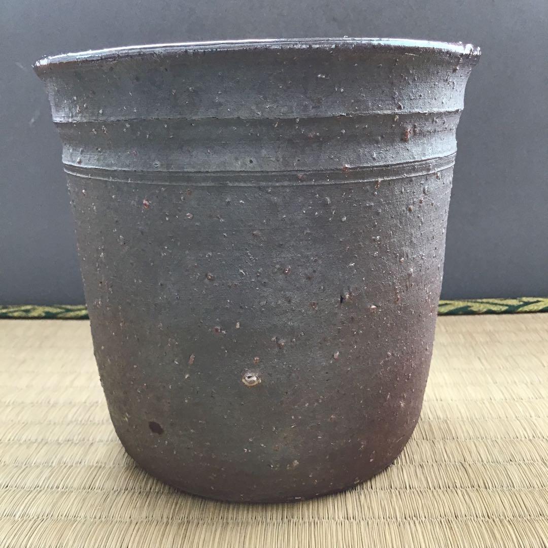 人間国宝　常滑焼棒ノ先建水　三代　山田常山　妙玄斎書付　栞　共箱　S181KS