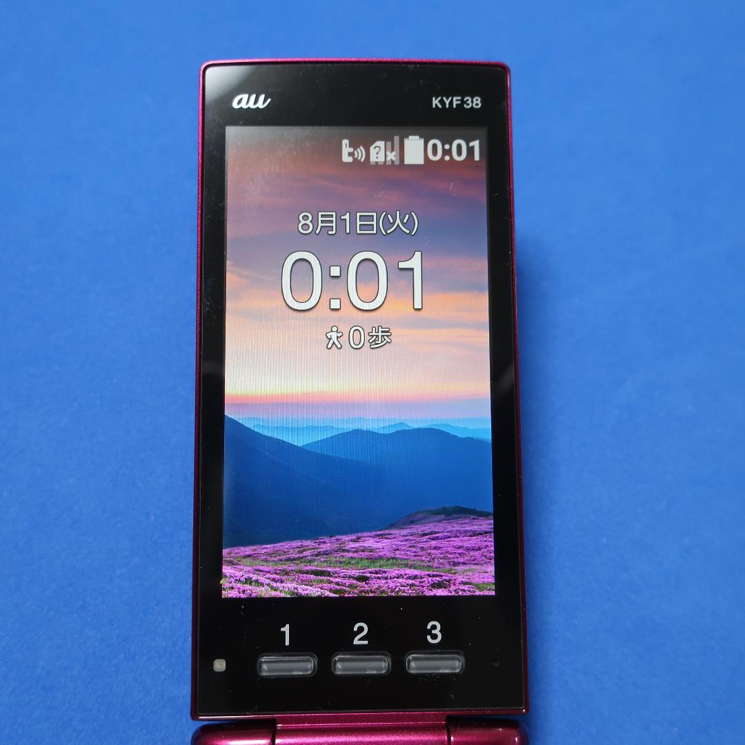 かんたんケータイ au KYF38ピンク ＆ KYF36シルバー 2台セット