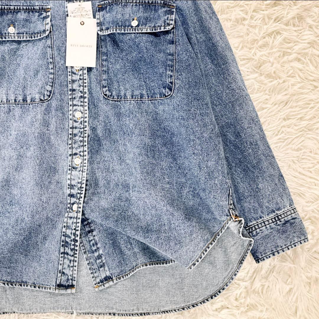 新品タグ付✨RIVE DROITE MONN.:./ビッグデニムシャツ