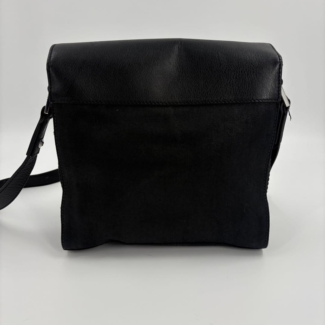 美品　DIESEL ディーゼル ショルダーバッグ 黒 レザー デニム 817