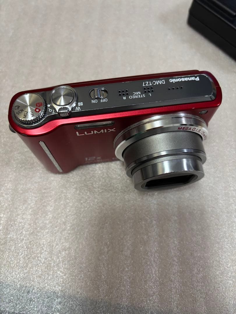 オールドコンデジ Panasonic LUMIX DMC-TZ7 レッド 動作◯