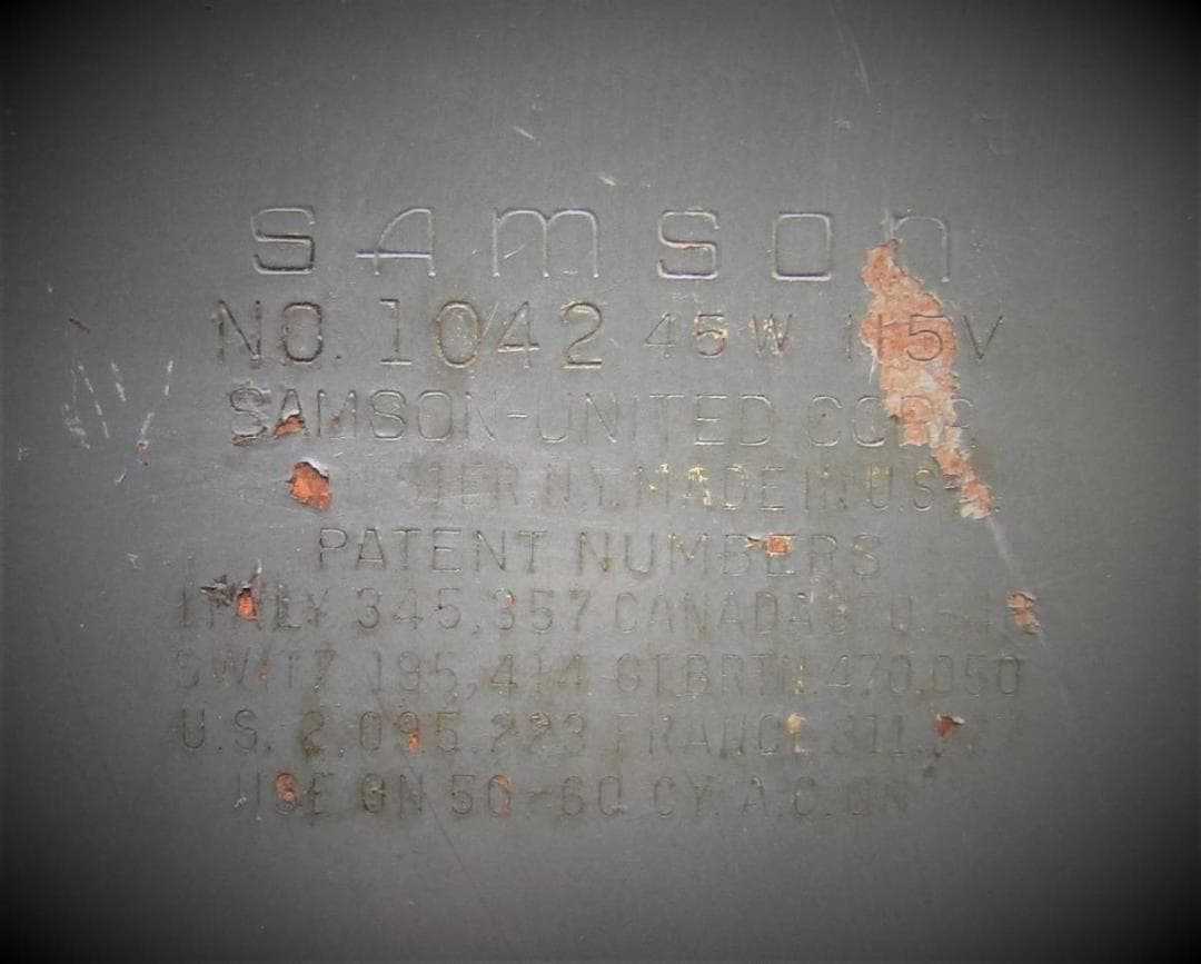 扇風機 SAMSON UNITED CORP No.1042 1950年代