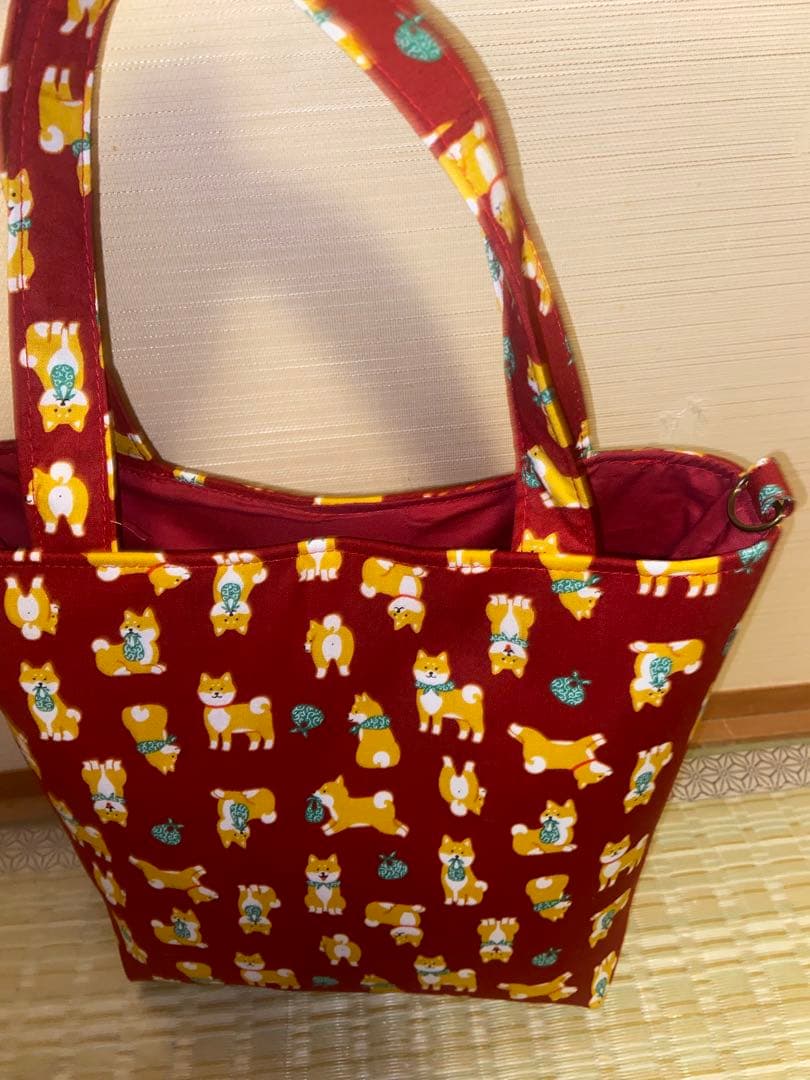 トートバッグ　猫柄　犬柄　春幸秋