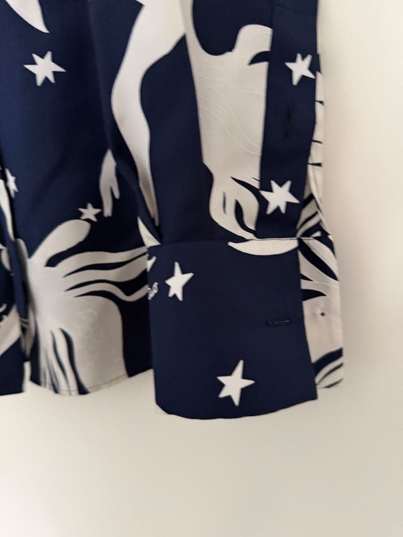 美品 VALENTINO マーメイド プリント長袖シャツ