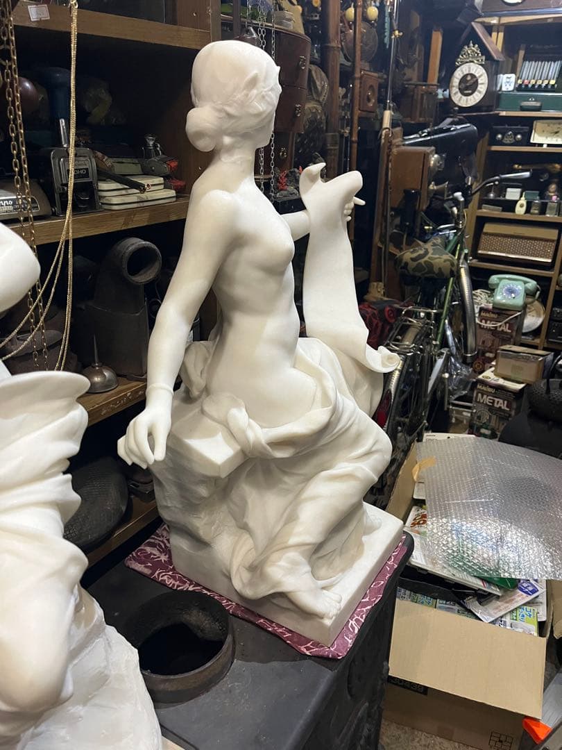 おチビさん専用 天然大理石ヴィーナス 、本物大理石彫刻 高さ63 幅60 約35