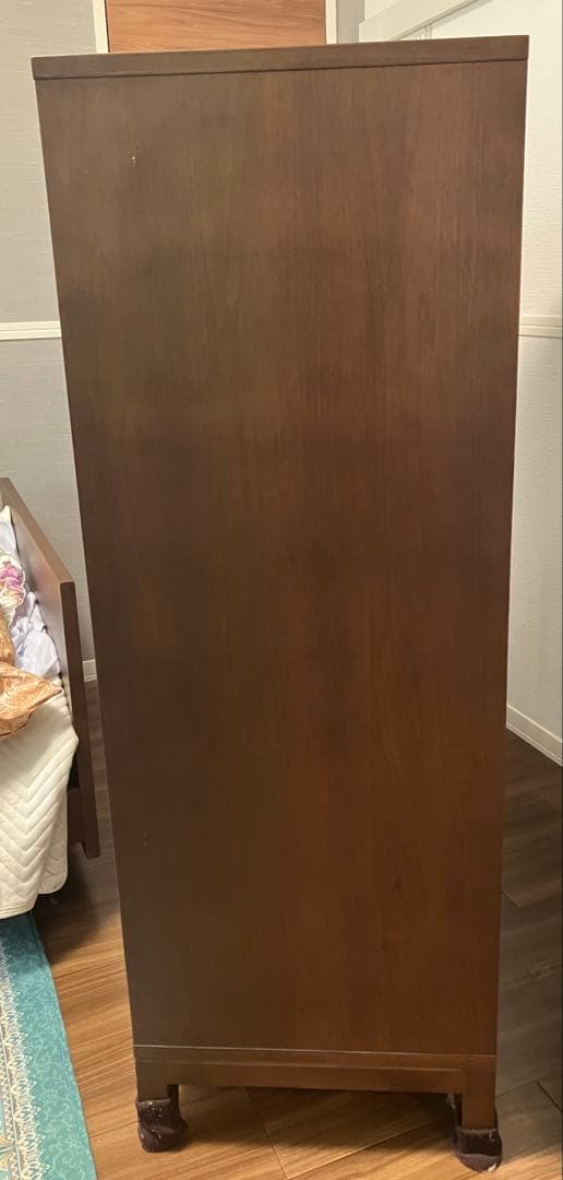 ブラウンウッドチェスト 5段