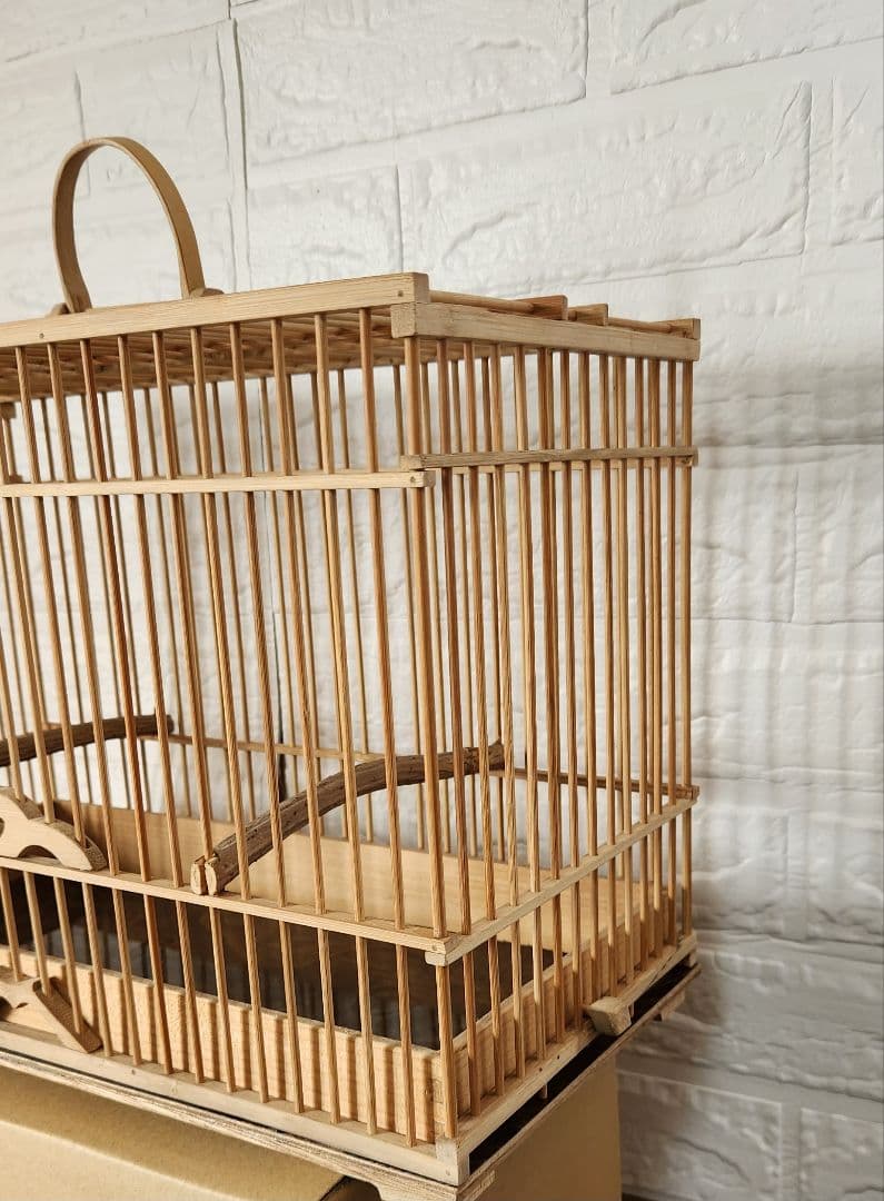 ◯～か ☆竹製☆ 持ち手付き 手作り鳥かご