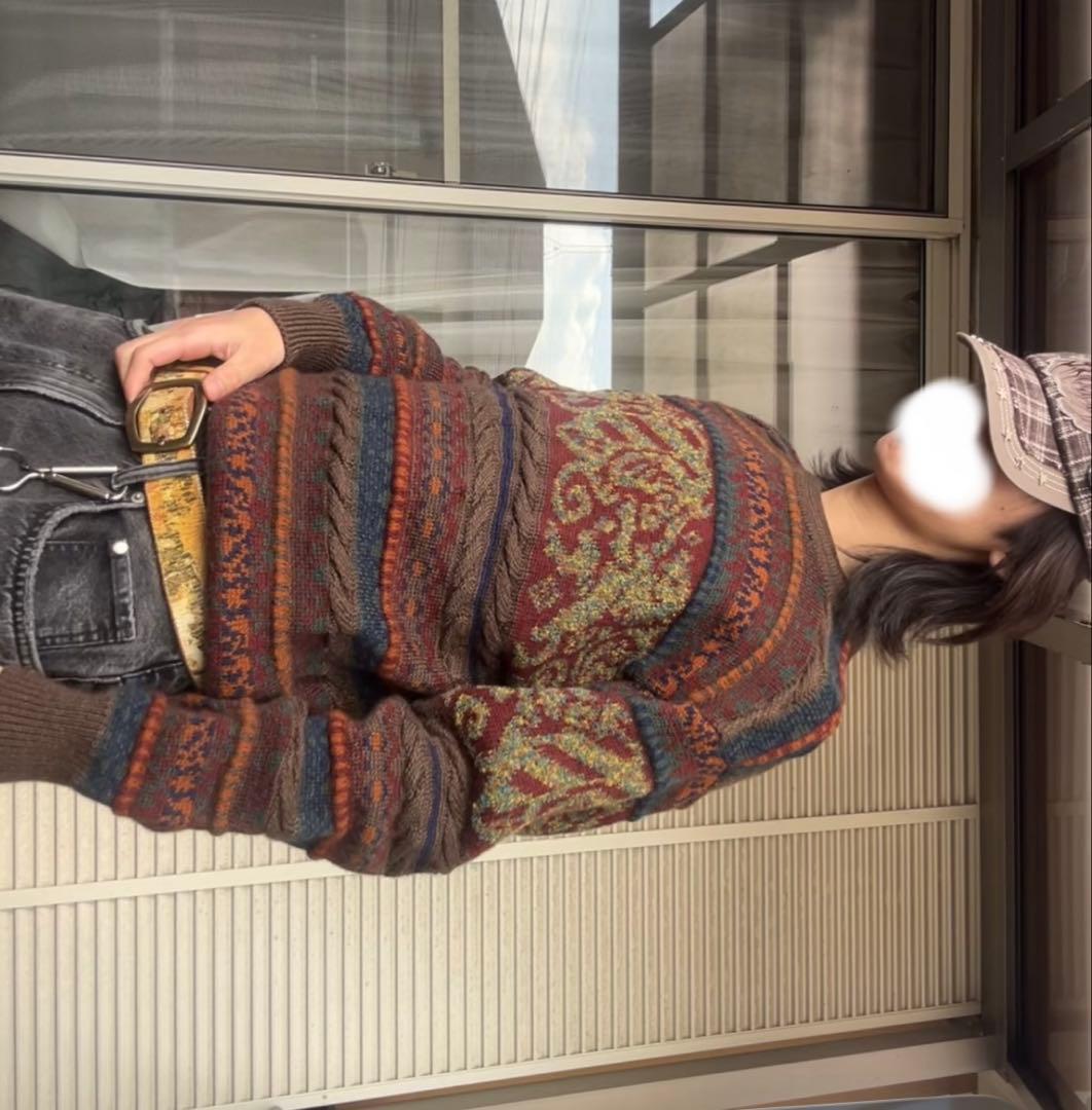 90s古着 柄ニット gx1000 quasi yardsale dime