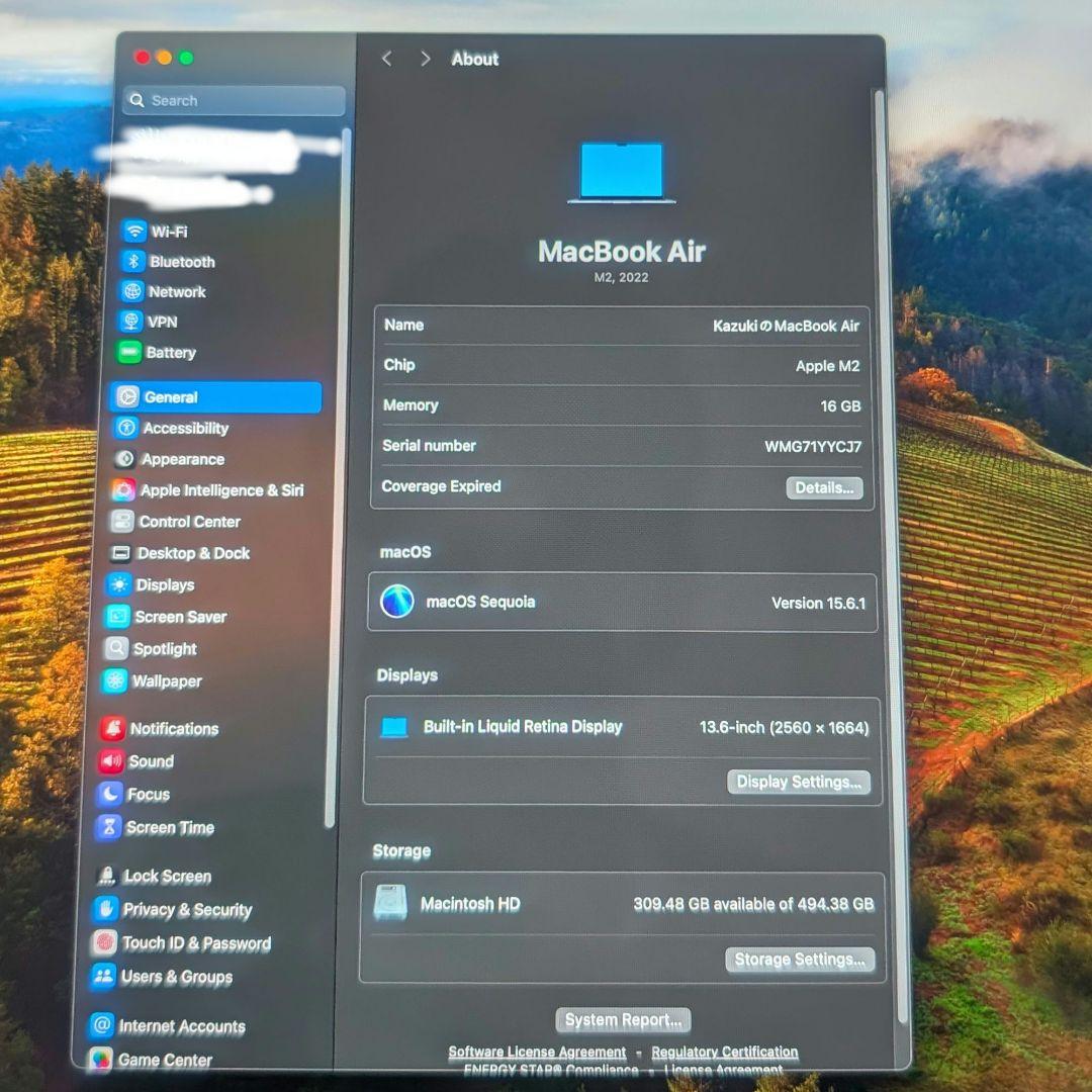 MacBook Air M2 本体 ミッドナイト