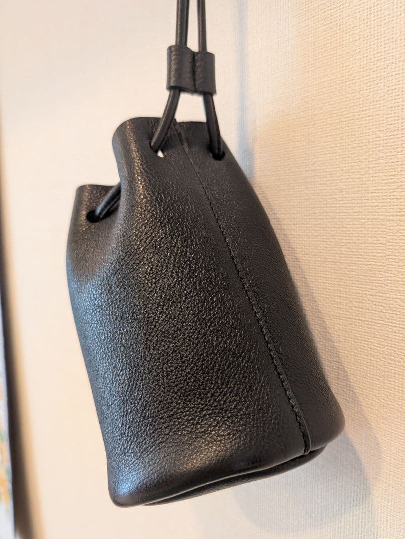 【美品】Aeta ハンドポーチ ハンドバッグ ボンサック 巾着 巾着型バッグ