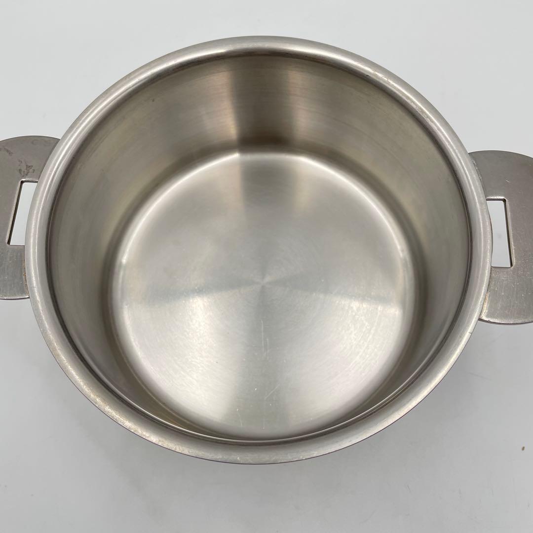 クリステル　 グラフィット深鍋　14cm 両手鍋 蓋付き ステンレス製