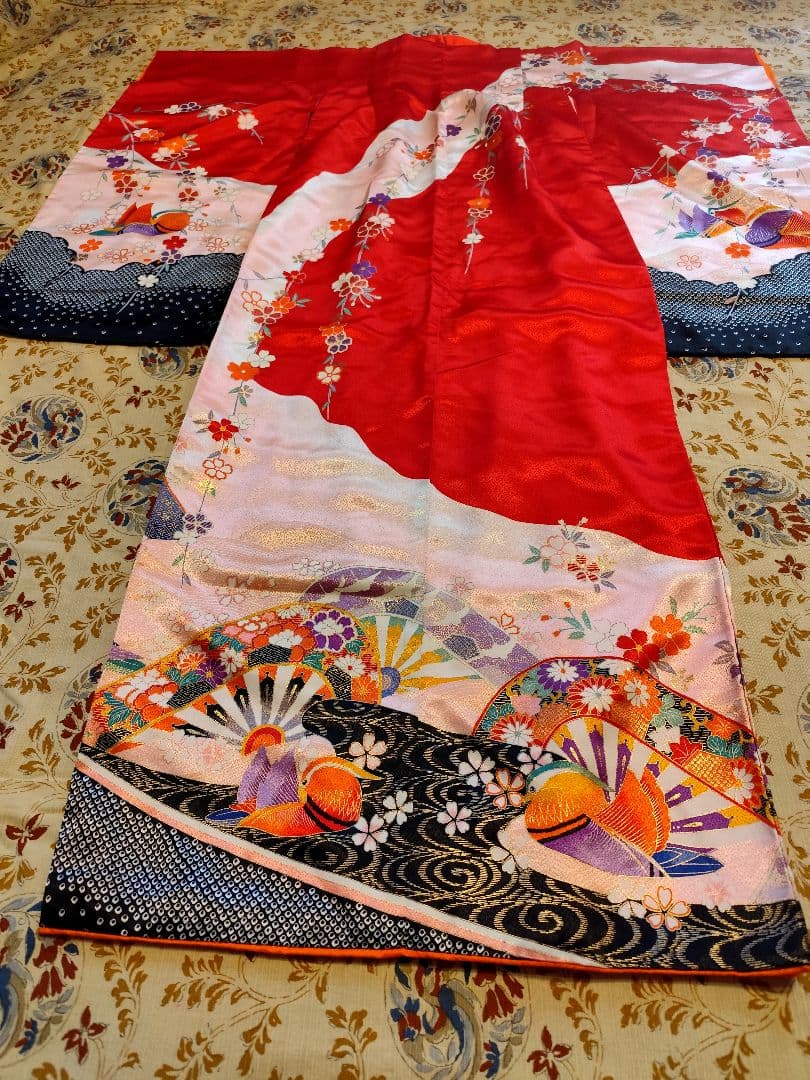 七五三　着物　筥迫セット　　7歳　女の子　絞り柄　袋帯