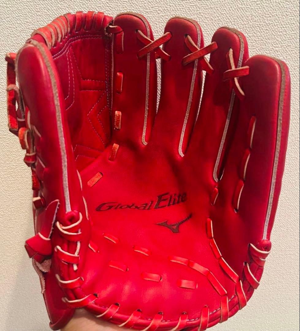 MIZUNO Global Elite 硬式用グローブ 投手用 朱色