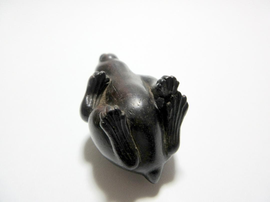 うさぎ 堤物 根付 木製 木彫 兎 Netsuke / アンティーク