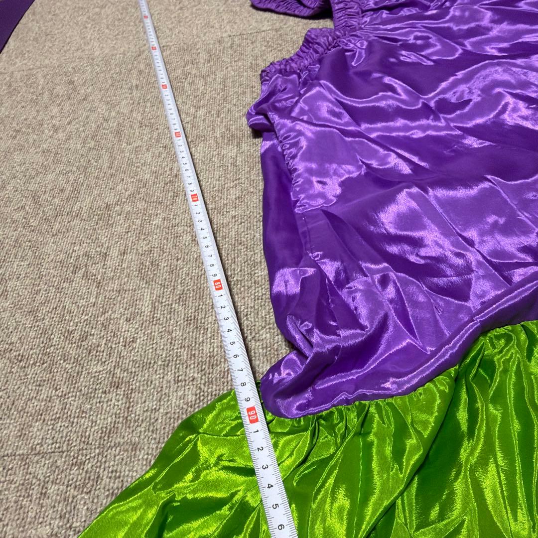 ベリーダンス用フリルスカート 紫と緑