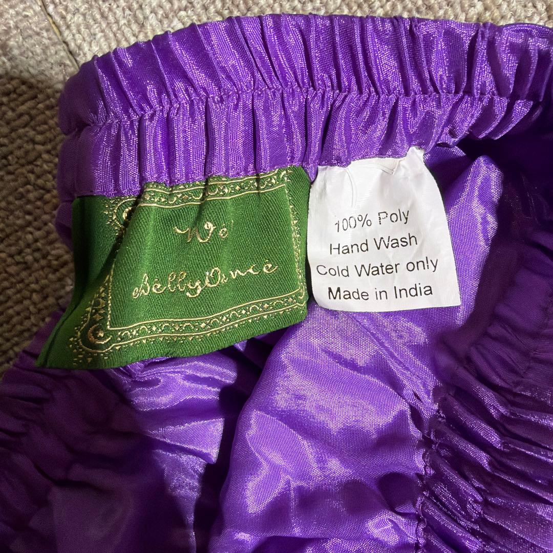 ベリーダンス用フリルスカート 紫と緑