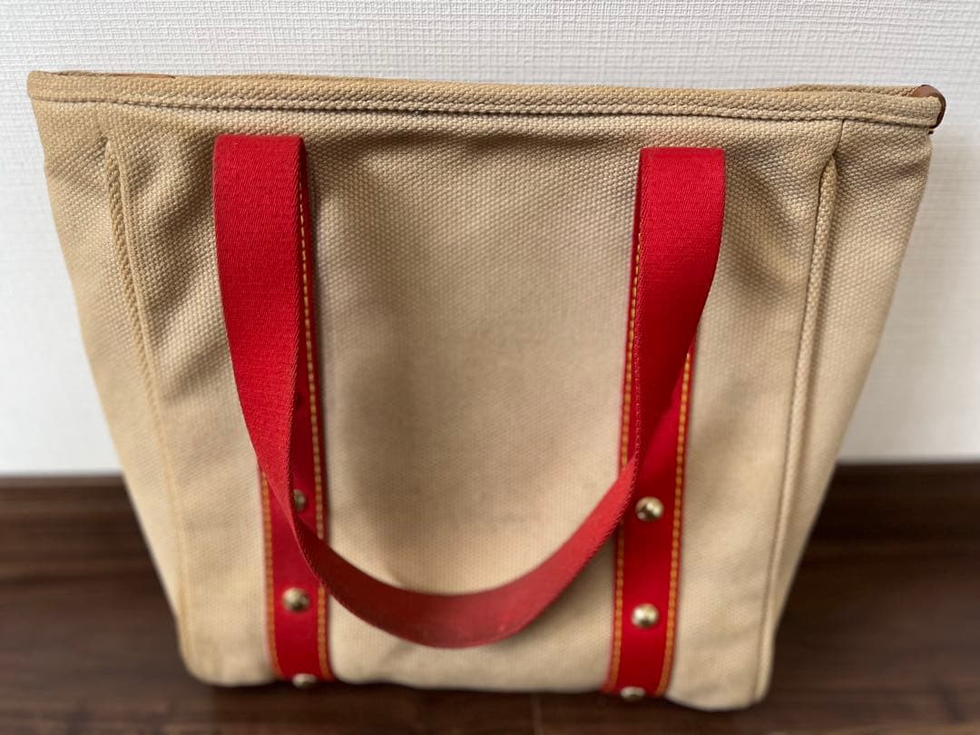 Louis Vuitton トートバッグ ベージュ/レッド