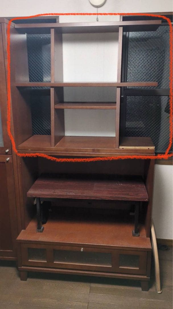 木製オープンシェルフ　本棚　ウォールシェルフ