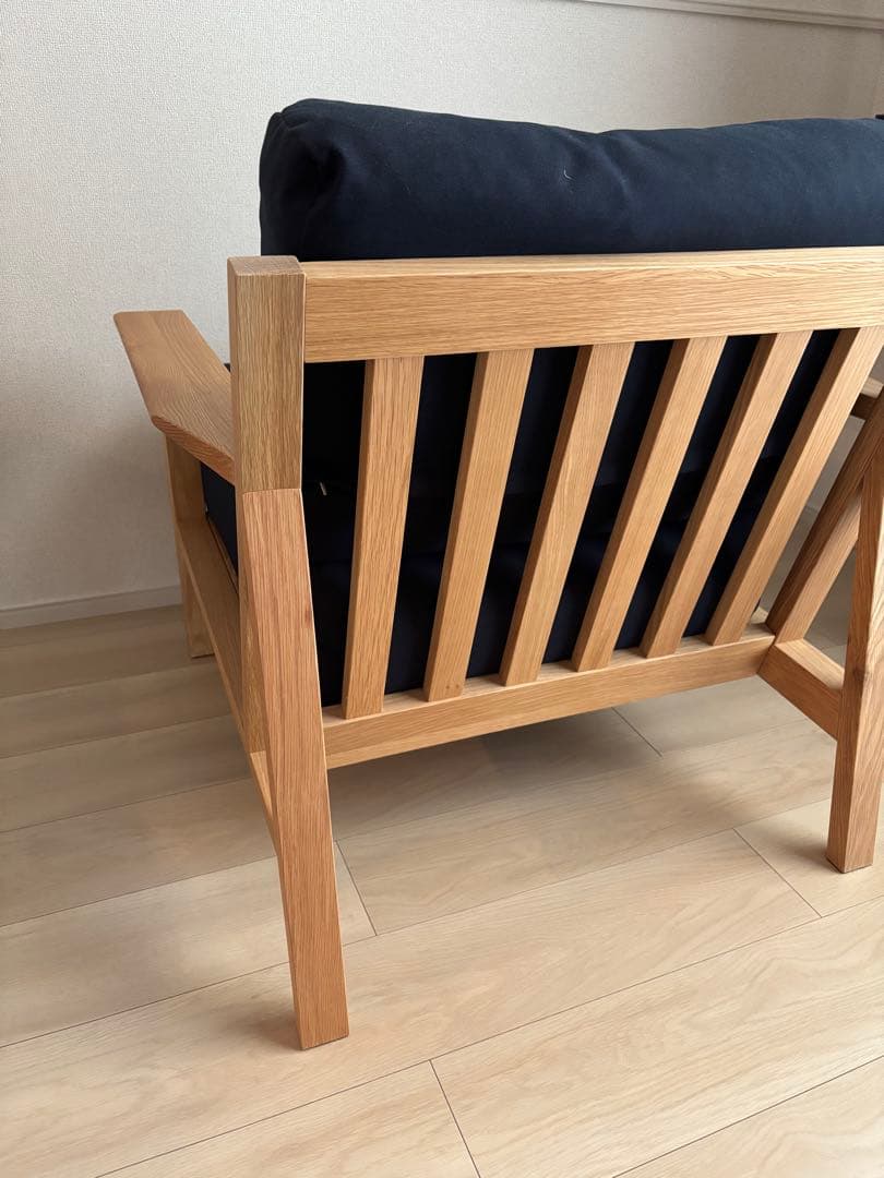 専用 無印良品 ソファ本体木製フレームフェザーポケットコイル 1シーター