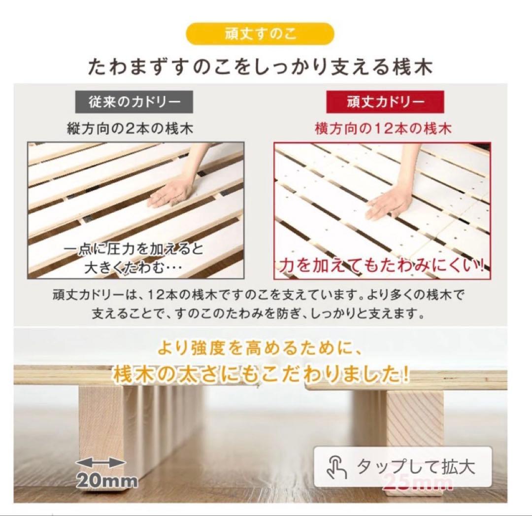 【Fumi Sugimori 】【2セット】すのこシングルベッドフレーム