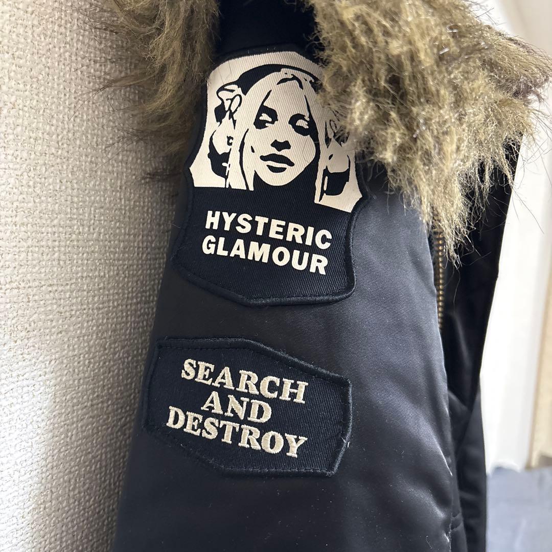 美品　HYSTERIC GLAMOUR ヒステリック　グラマー、モッズコート、黒