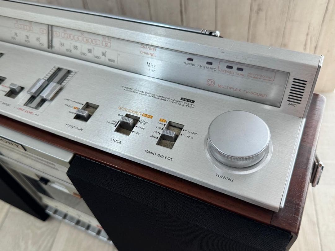 動作品SONY ZILBAP ラジカセCFS-V8 レトロラジオレアカバーレトロ