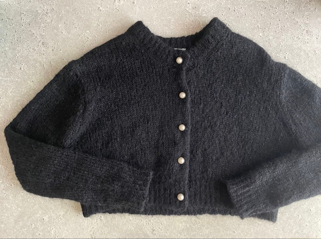 MADISONBLUE PETIT CD MOHAIR パール カーディガン