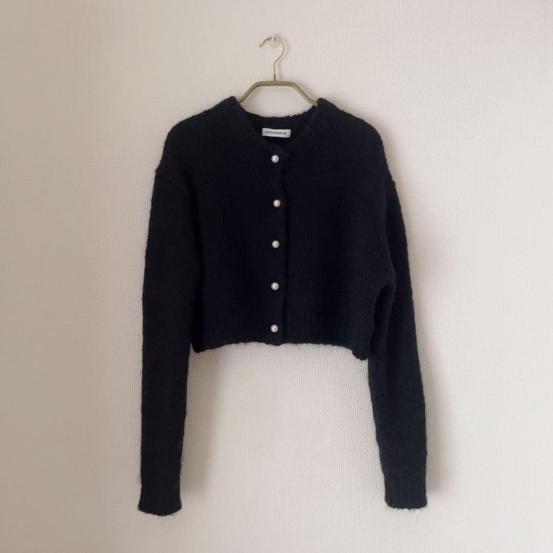 MADISONBLUE PETIT CD MOHAIR パール カーディガン