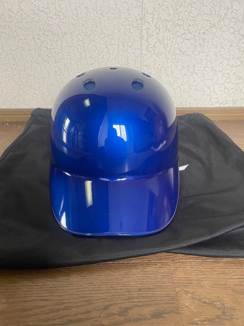 ミズノ限定　ランナーコーチ用ヘルメット　ロイヤルブルーメタリック　サイズL