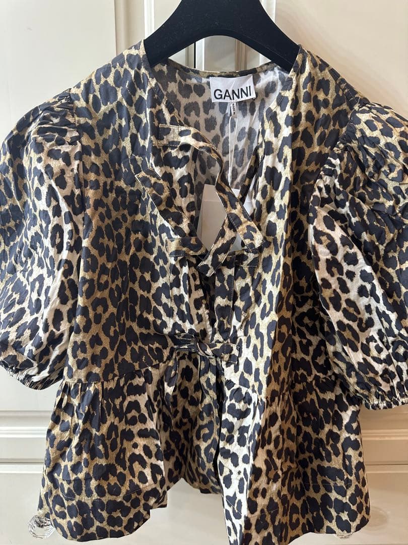 GANNI レオパード柄ブラウス サイズ34