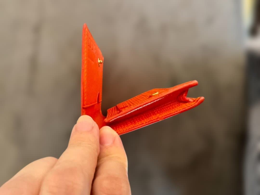 LOEWE オレンジ レザー 名刺入れ