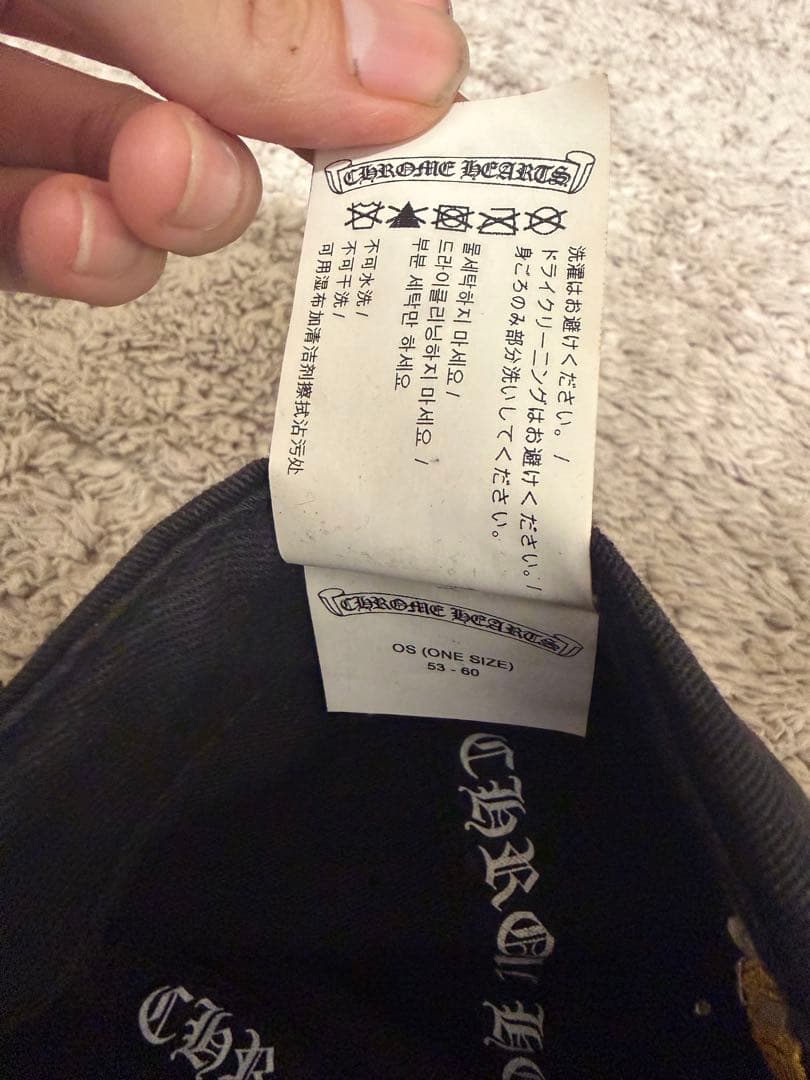 クロムハーツ キャップ黒金 完全正規品