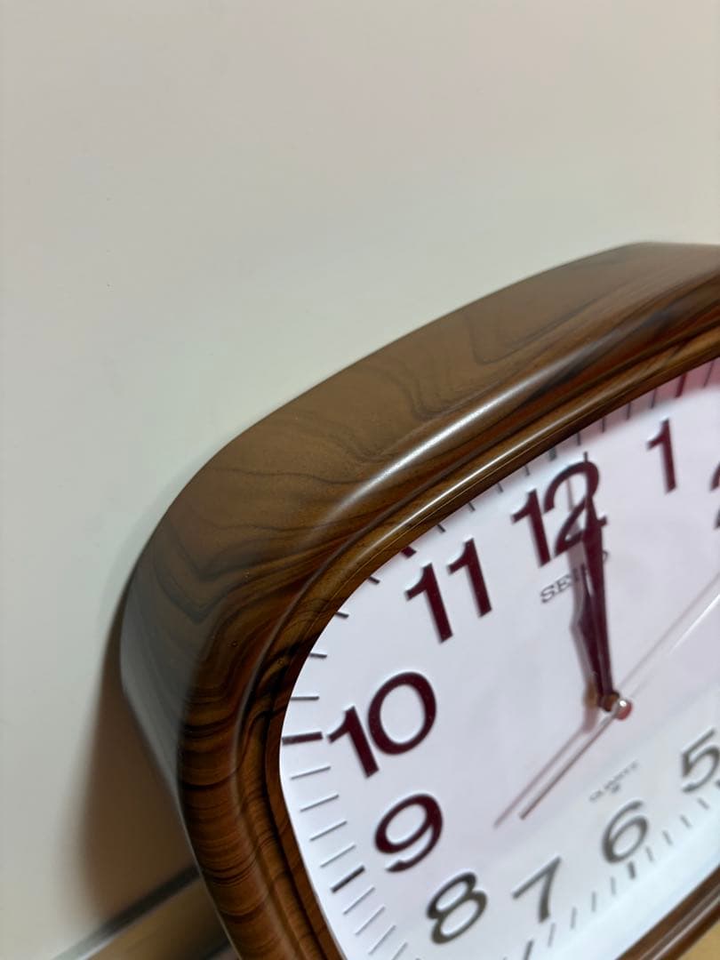 【新品】SEIKO クォーツ時計 スクエア 約30cm