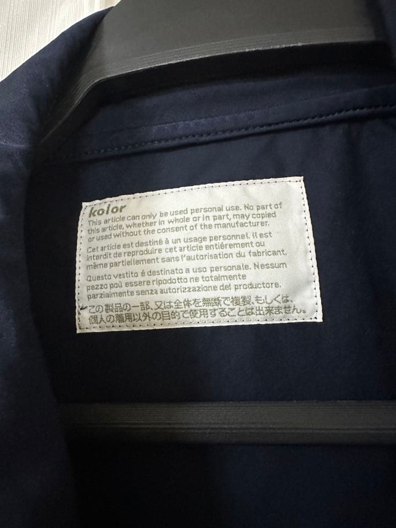 値下げ　kolor カラー　17ss Pe/Ny ツイルコート