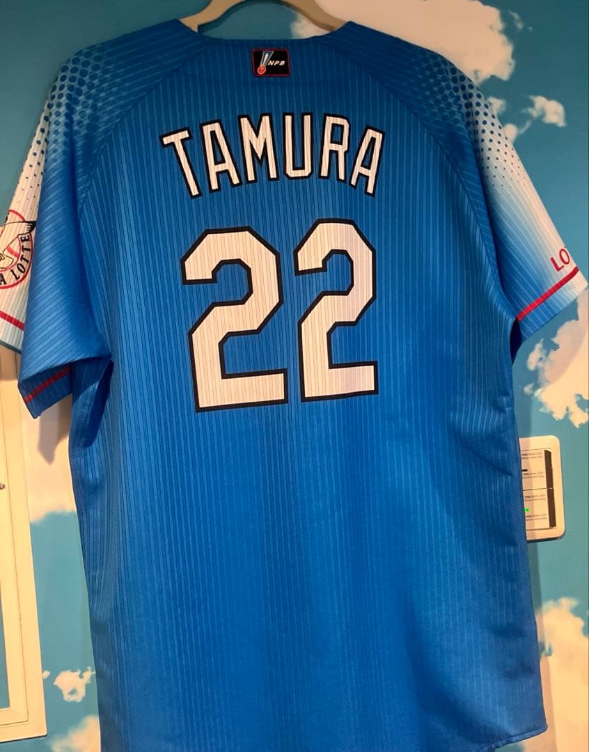 千葉ロッテ　田村龍弘　実使用　ユニフォーム