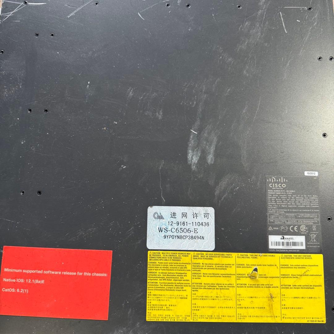 Cisco WS-C6500-E 2台セード[中古】