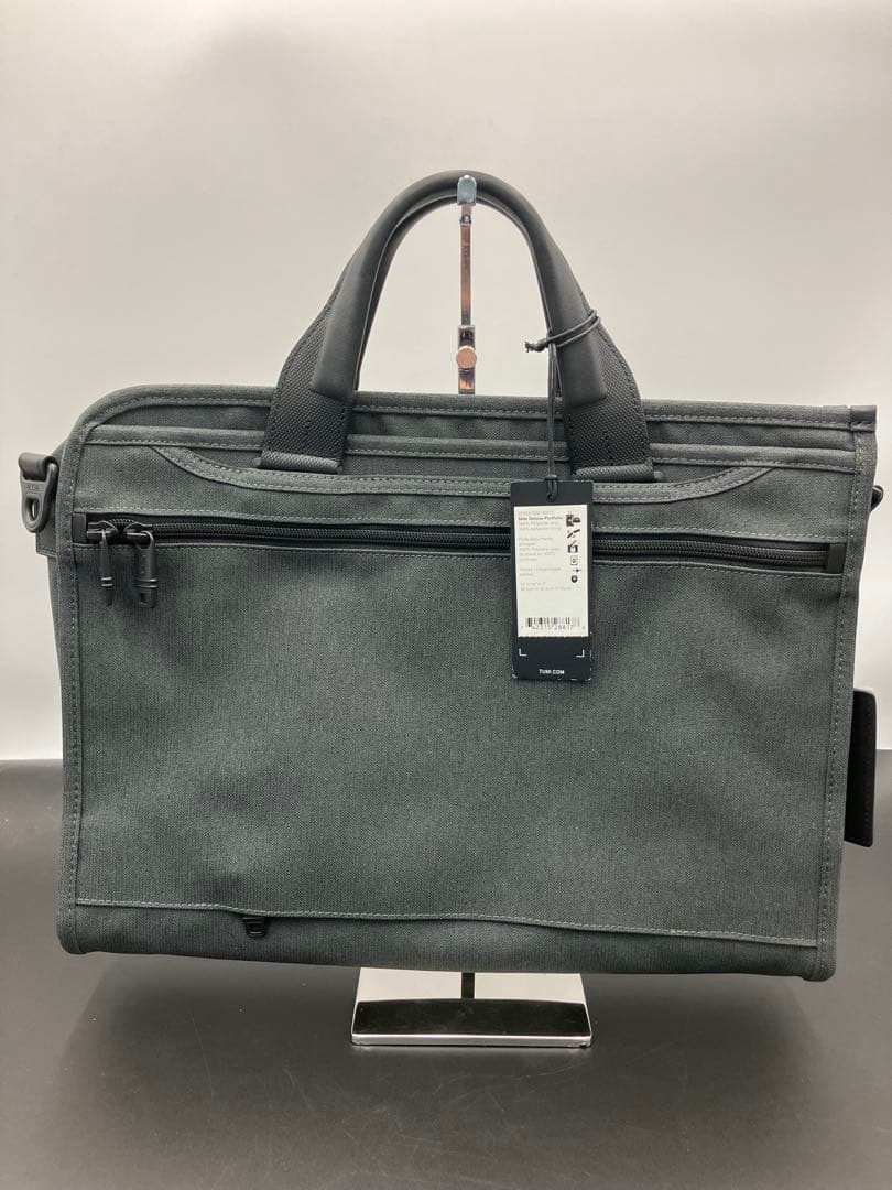 TUMI ALPHA 2 スリムデラックス ブリーフケース キャンバス グレー