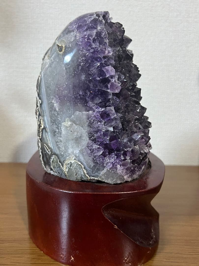 超大　最高品質アメジストドームミニクラスター　共生タイプ　希少　台座込み送料安い