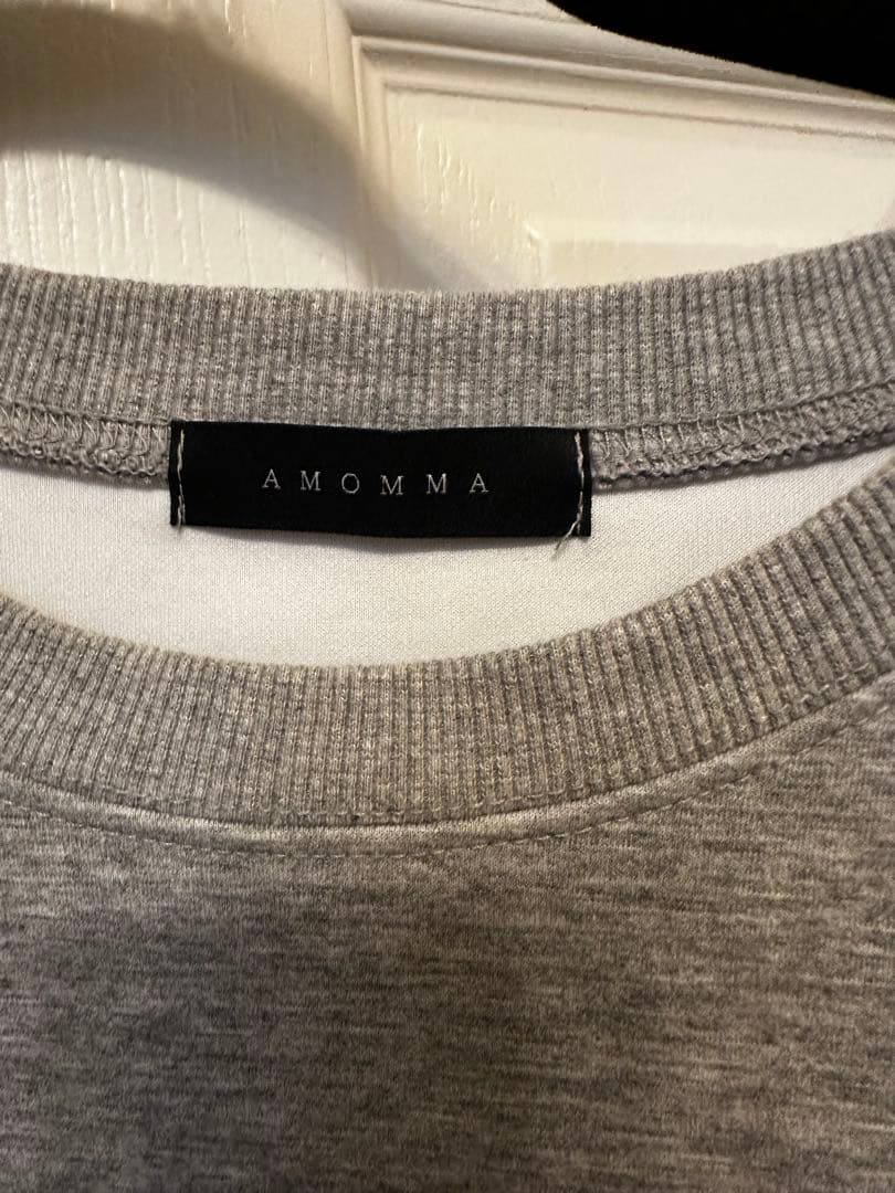 AMOMMA リボン付きグレー スウェット【美品】