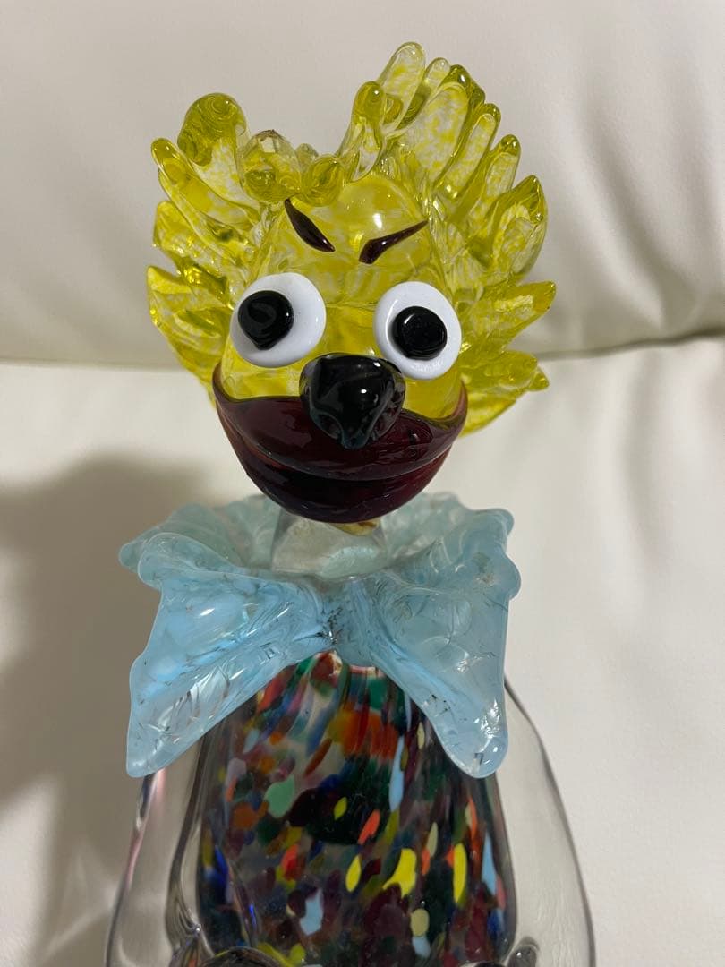 【希少】ムラーノガラス ガラス細工 イタリア製 ピエロ クラウン ヴィンテージ