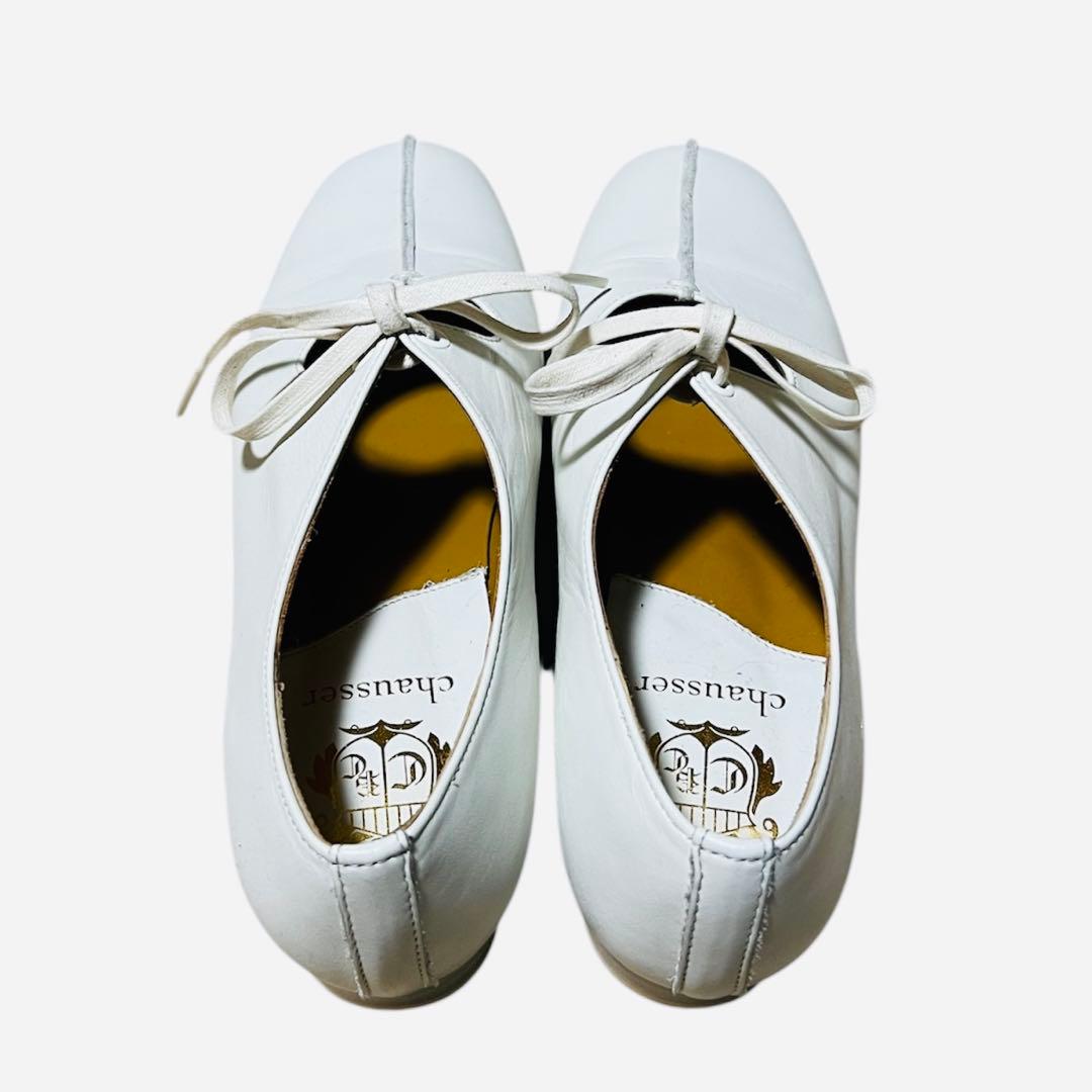 【chausser】C-2306 ホワイトレザーシューズ