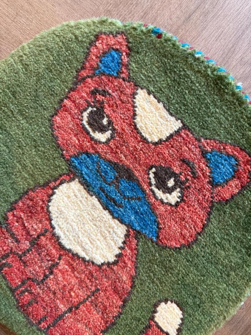 ペルシャギャッベ (ギャベ) チェアマット 40cm丸 ギャッベ ラグ