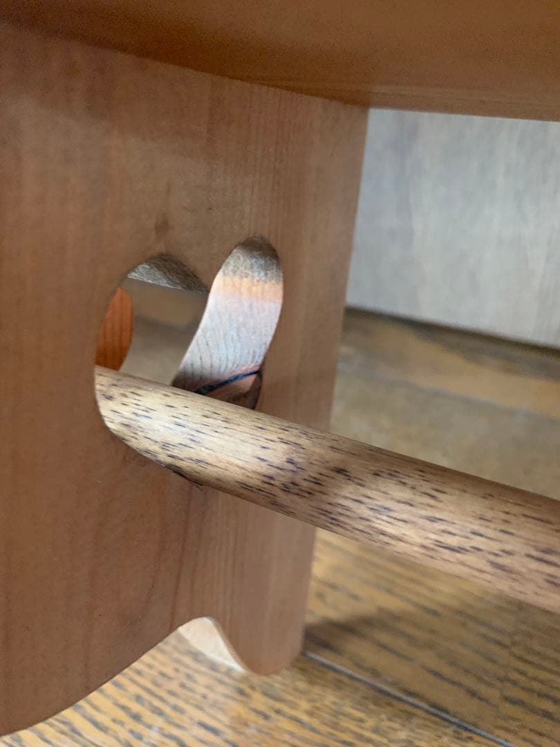 カントリー家具　木製　ハートくり抜き　棚　ラック　シェルフ