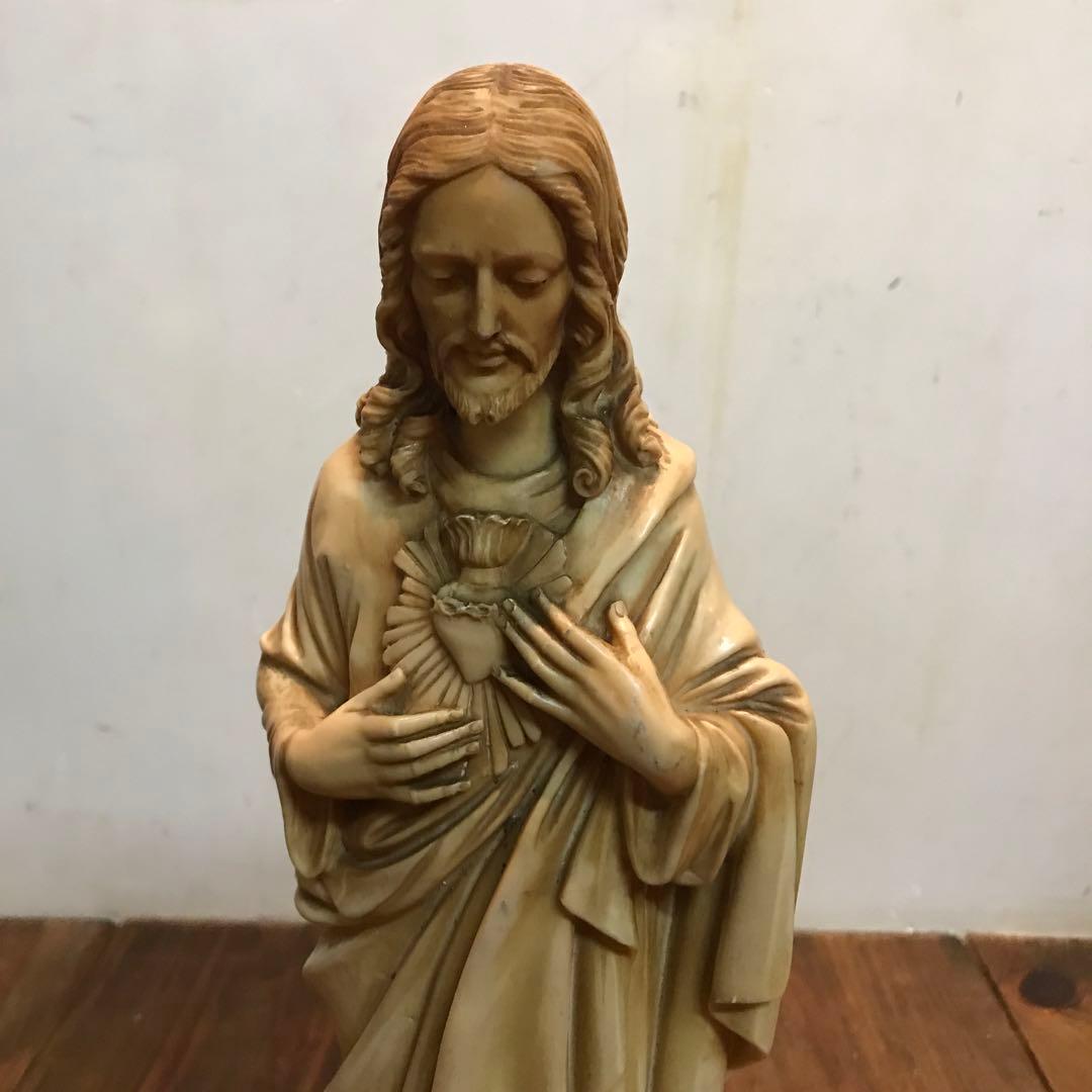 美品　ヴィンテージ　イエスキリスト像　立像　置物　オブジェ　像