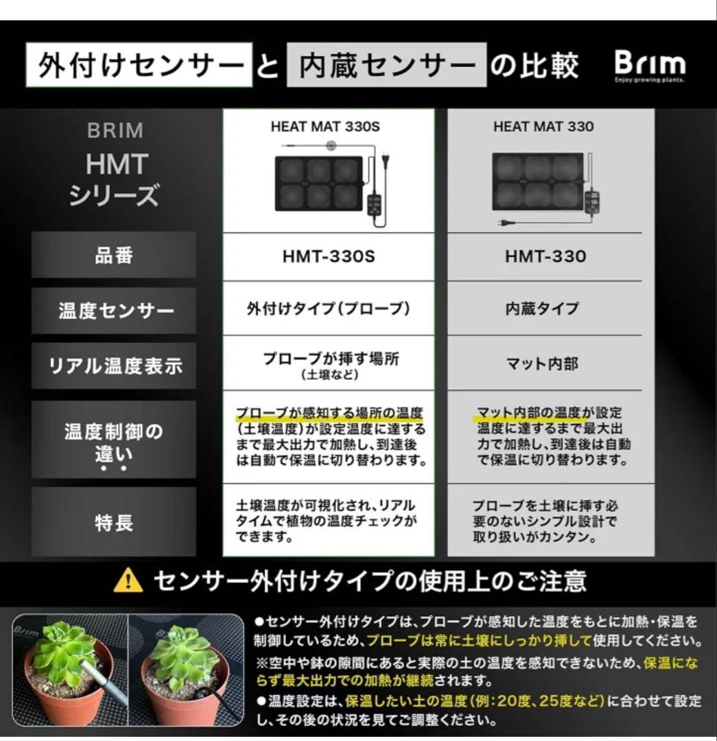 ブリム　ヒートマット　センサー外付けタイプ　新品2つ　　検索塊根植物パネルライト