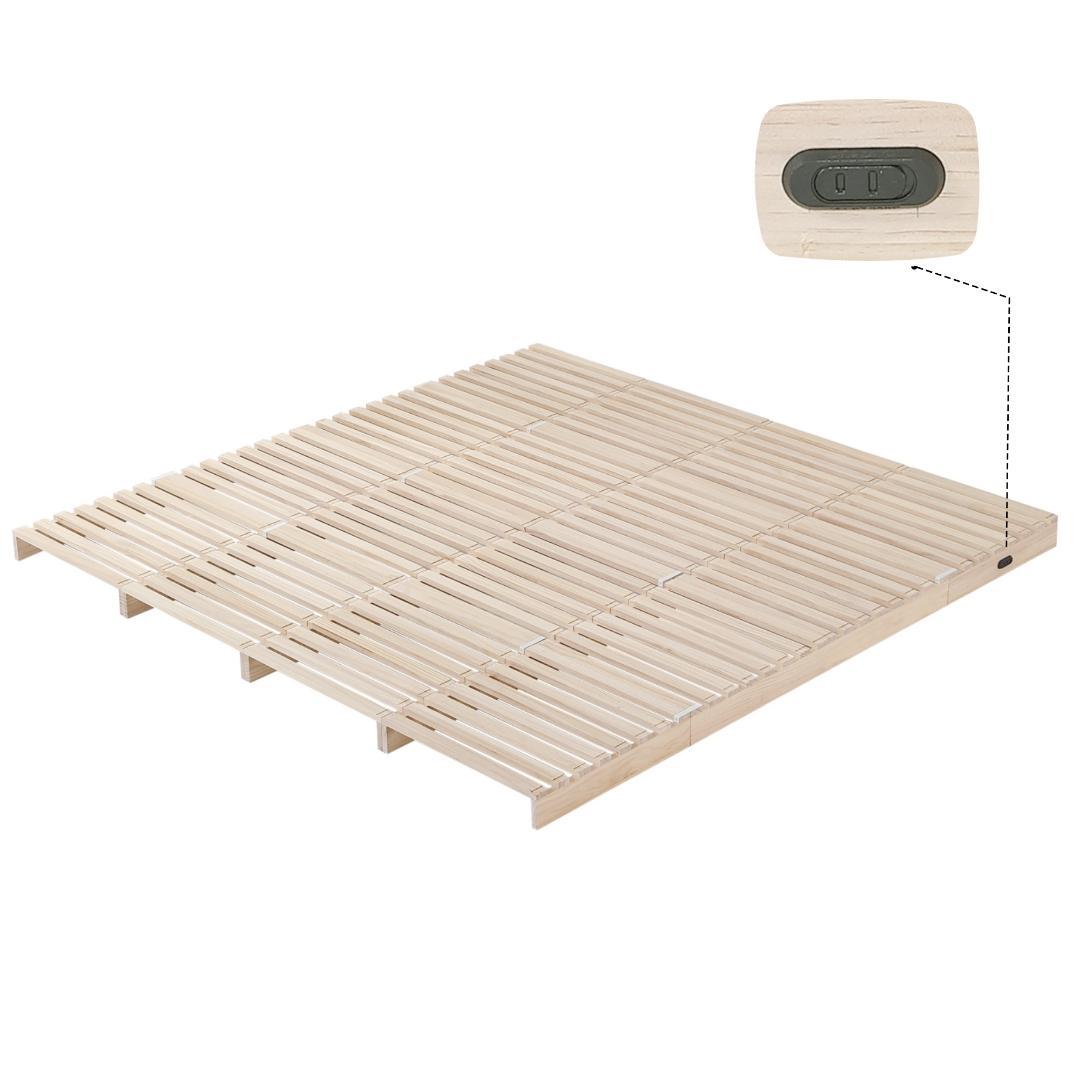 【新品】パレットベッド 50*50cm16枚 コンセント付 天然木 組み換え自由