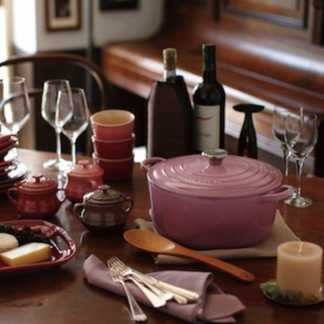 ル・クルーゼ ココット　ロンド　モーヴピンク　鍋　限定カラー