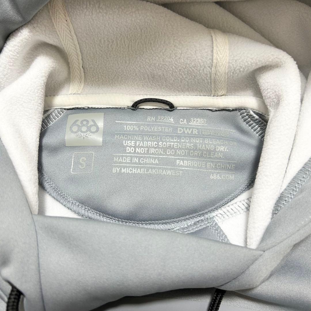 美品✨686 グレー　ウェア　撥水パーカー　スノボ　スキー　防寒