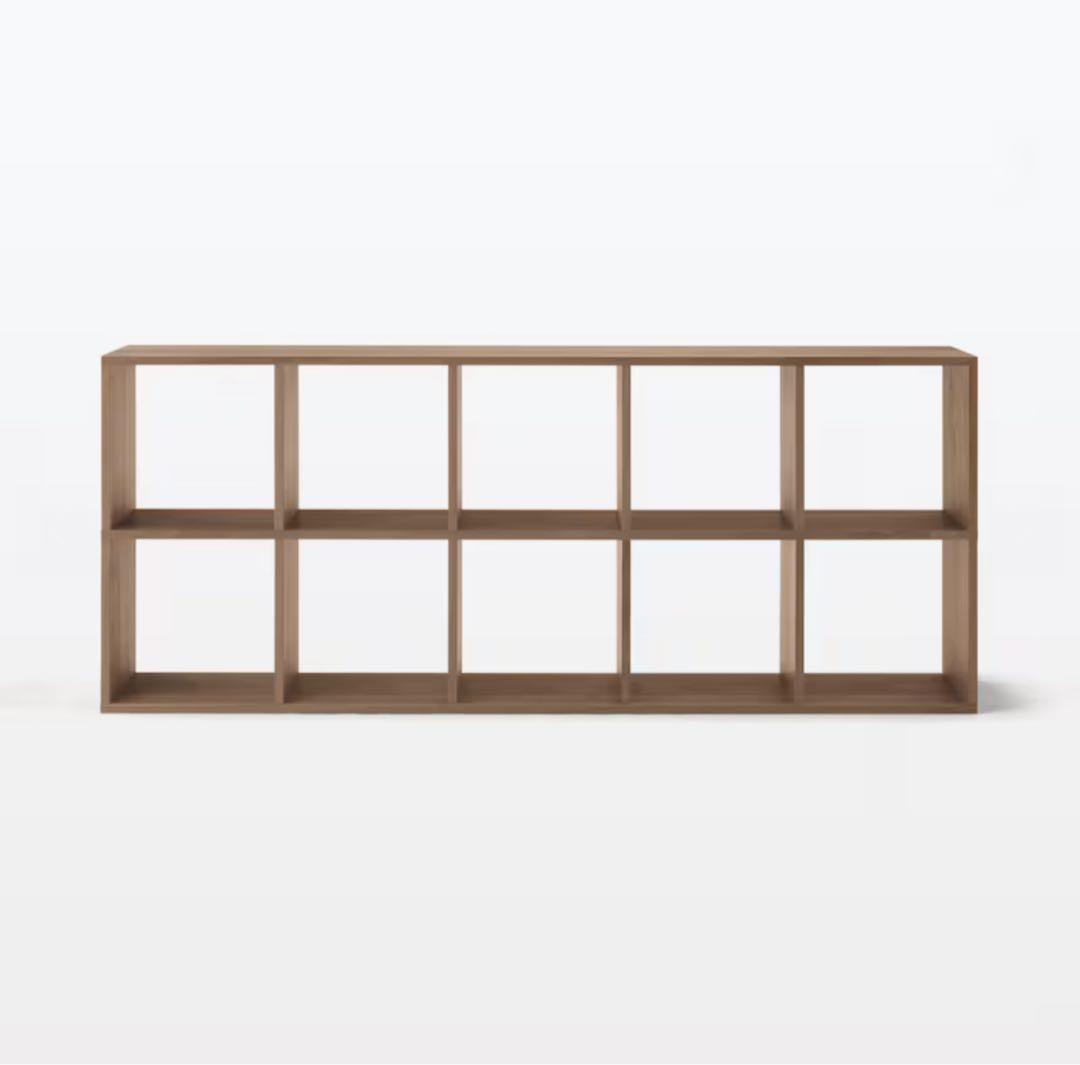 スタッキングシェルフセット・５段×２列・ウォールナット材